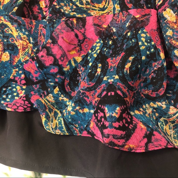 BCBG BCBGeneration Mini Multi Floral Babydoll Dress NWT - Picture 10 of 15